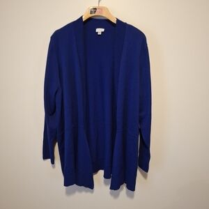 Avenue Open-Front Cardigan Sweater - Cobalt Blue